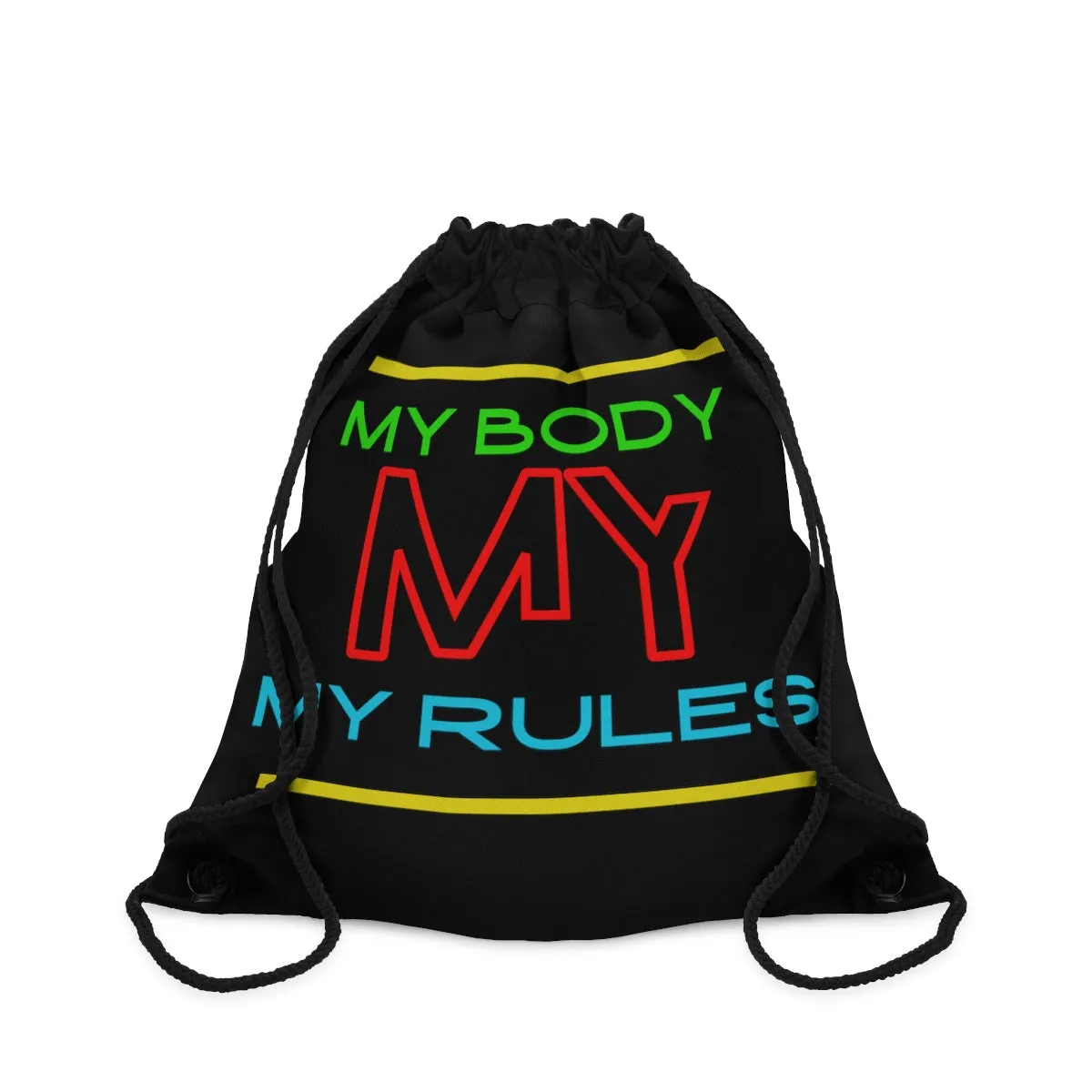 Copy of Drawstring Bag ( Look But Don't Touch  White )