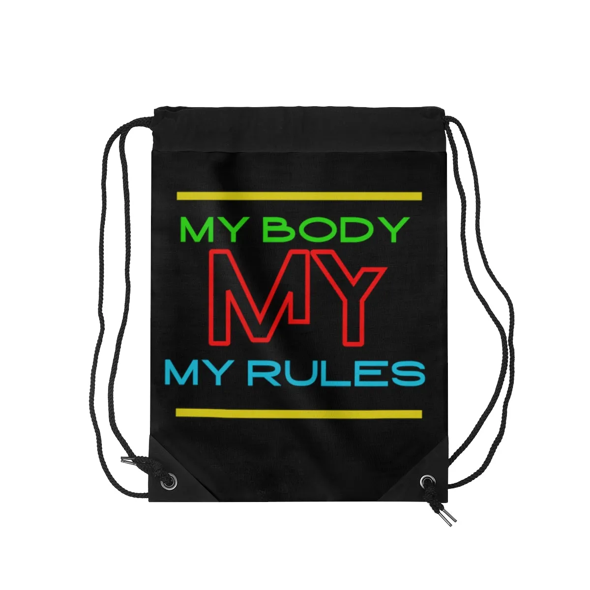 Copy of Drawstring Bag ( Look But Don't Touch  White )