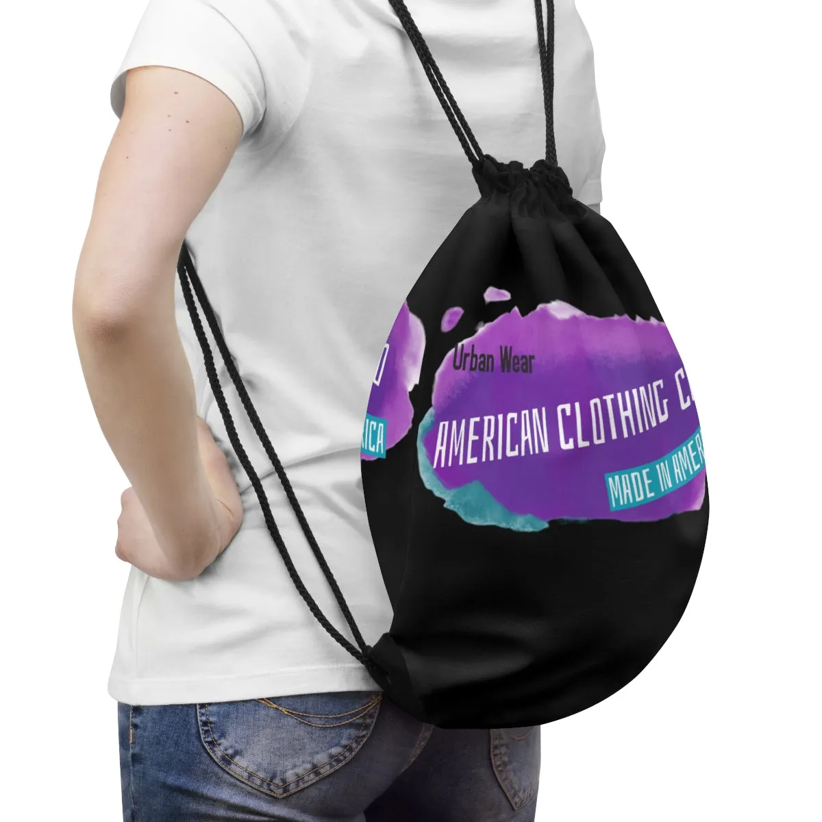 Drawstring Bag ( American Clothing Company Black )
