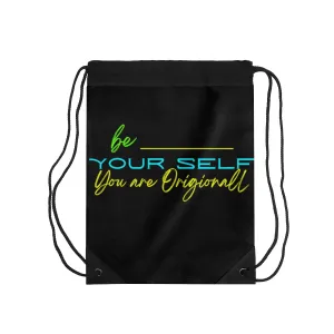 Drawstring Bag ( Be Yourself  Black )