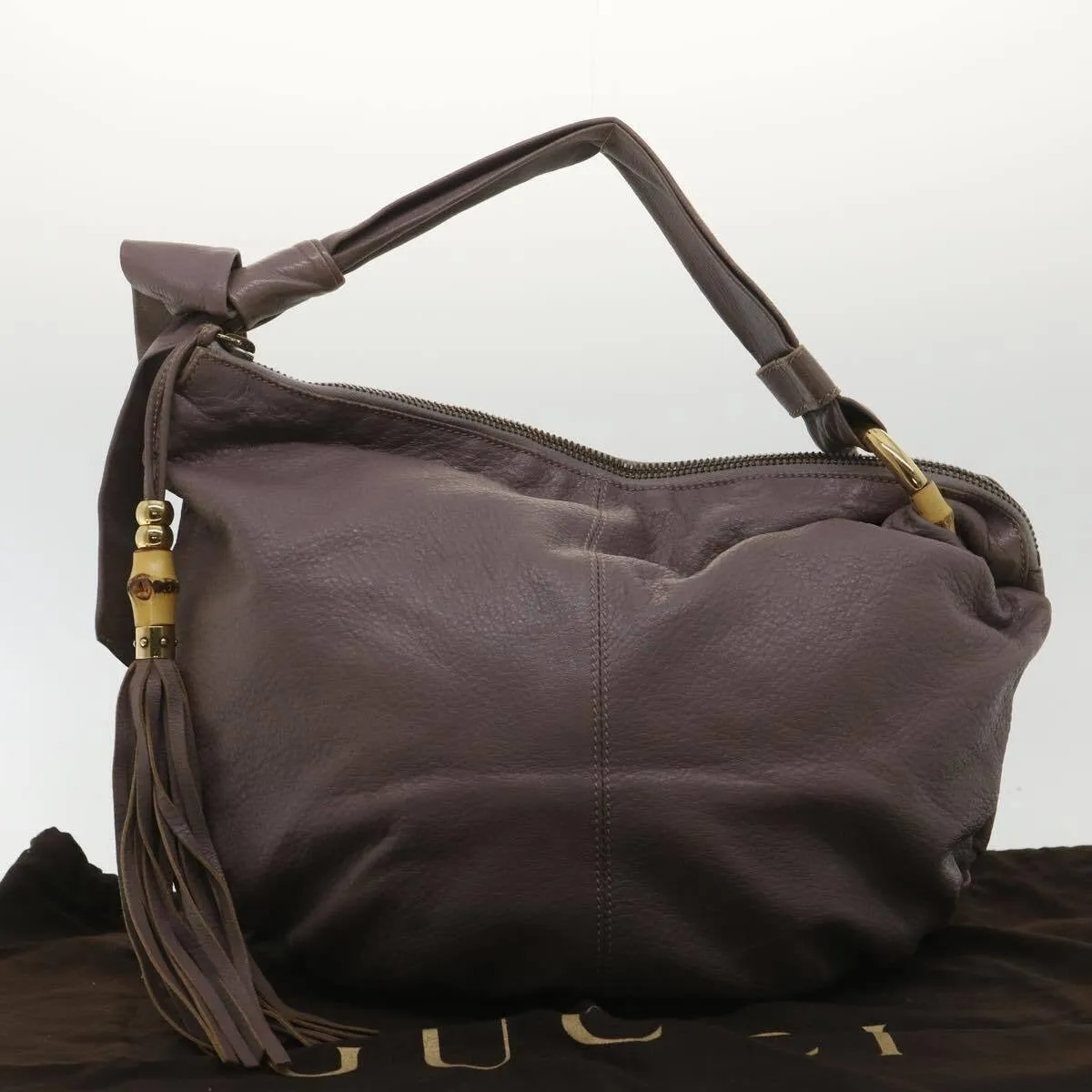 Gucci supple mocha brown leather XL hobo style shoulder bag