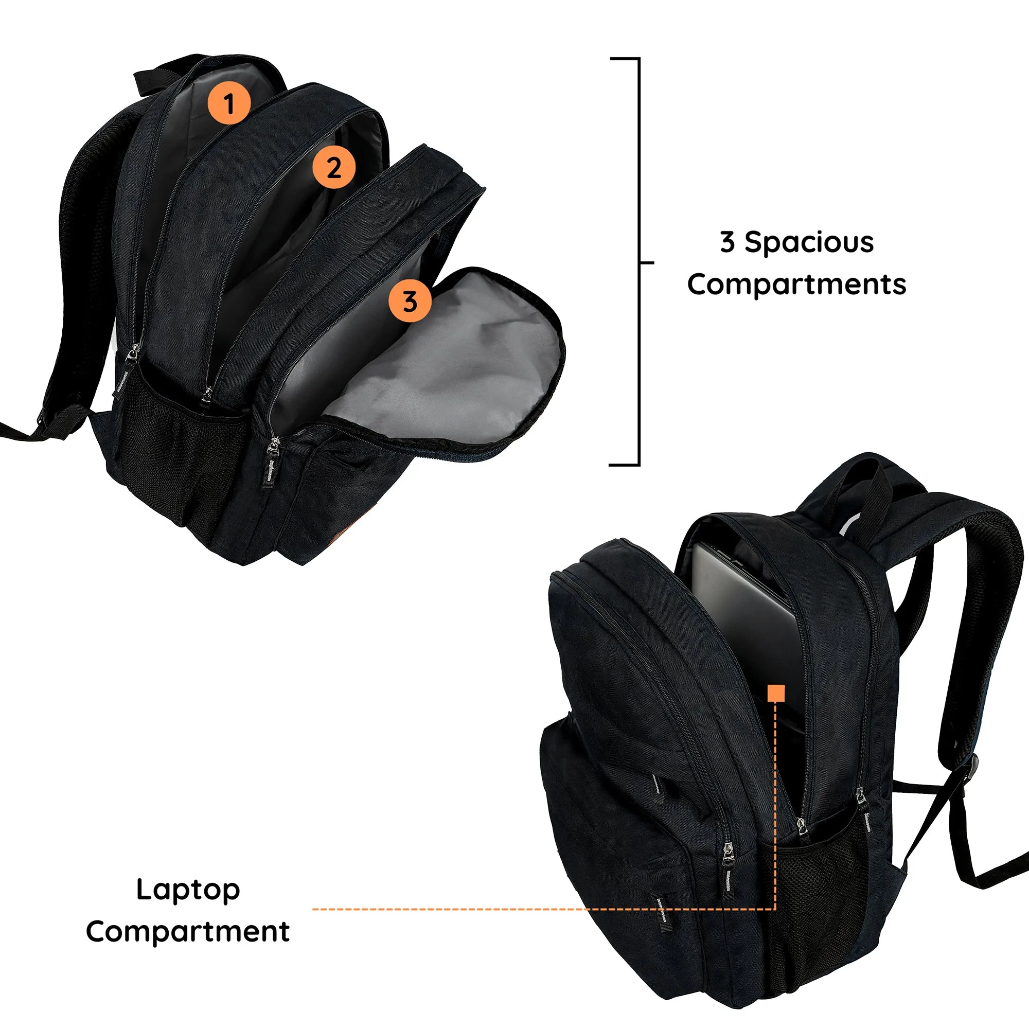 Kamron Series 3 Casual Backpack - 42 ltrs (Black)