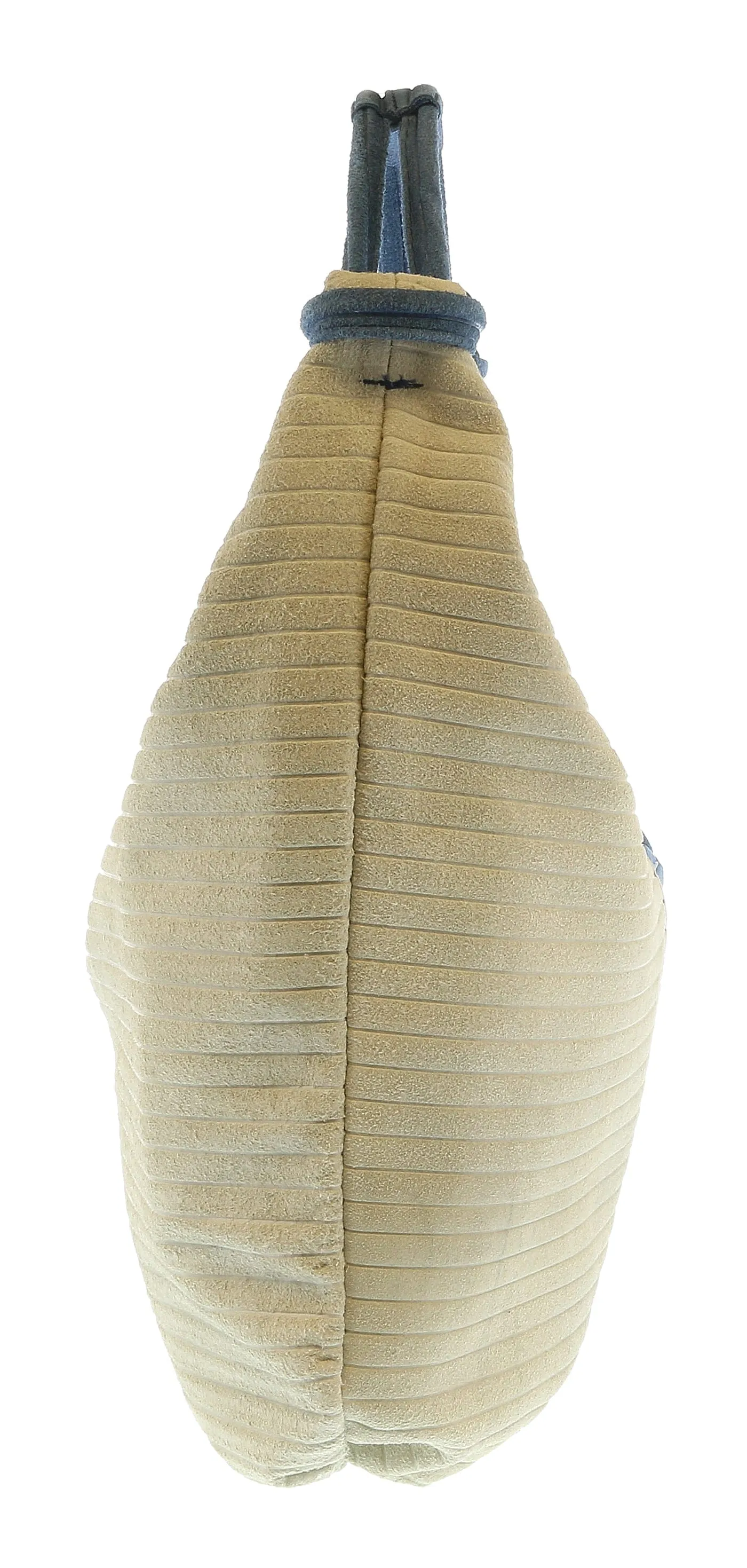 Pierre Cardin Tan Grey Leather Large Hobo Relaxed Suede Shoulder Bag