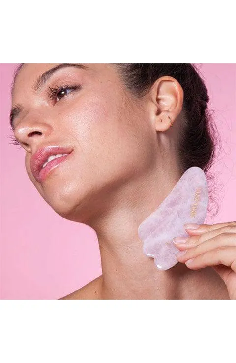 Skin Gym Rose Quartz Gua Sha Crystal Sculpty Tool