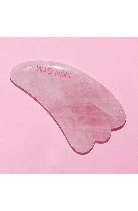 Skin Gym Rose Quartz Gua Sha Crystal Sculpty Tool