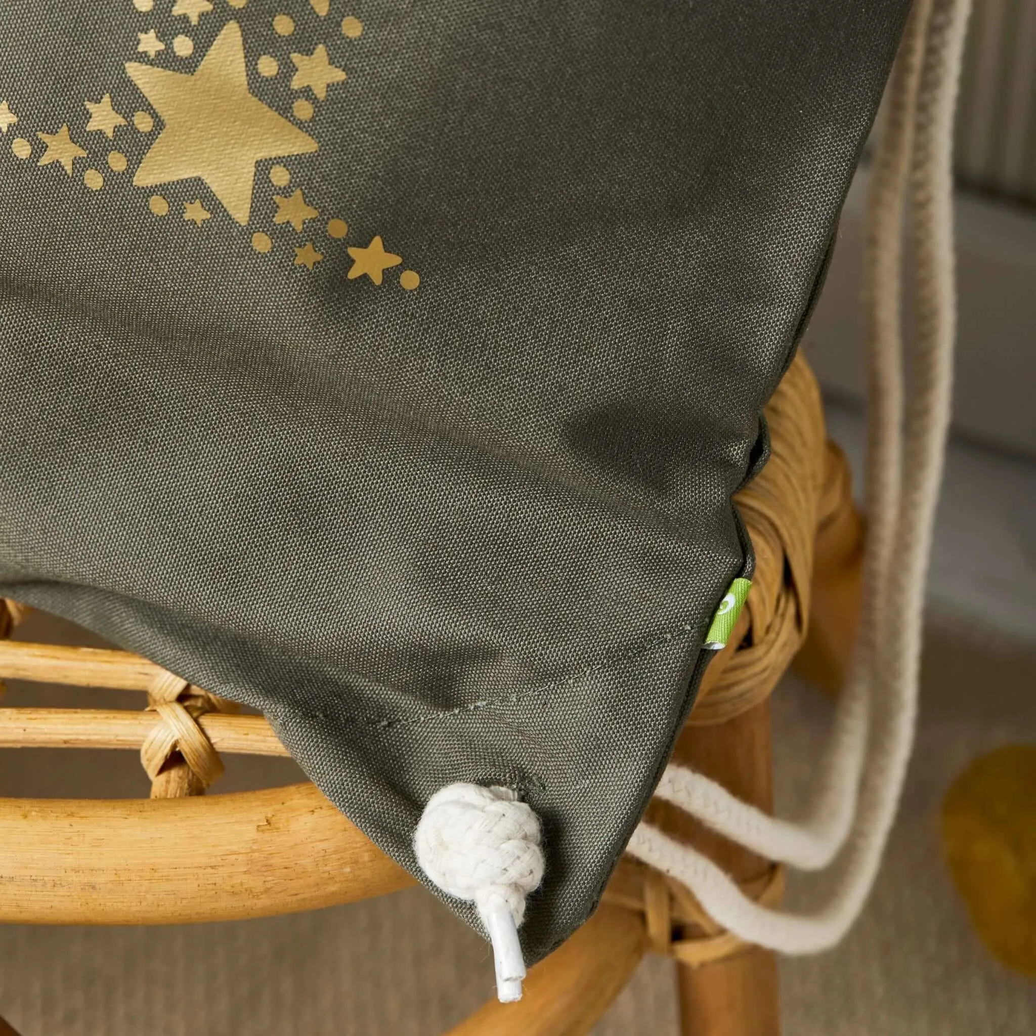 Star Letter Gym Bag - Moss Green