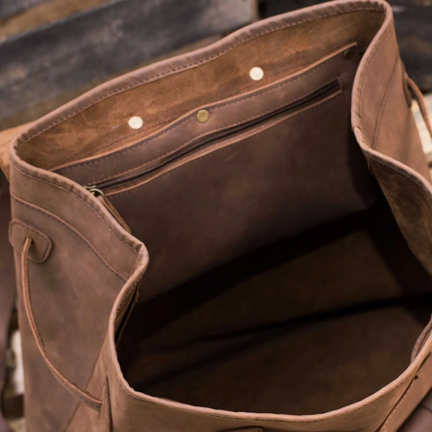 Thagus Soft Large Leather Backpack